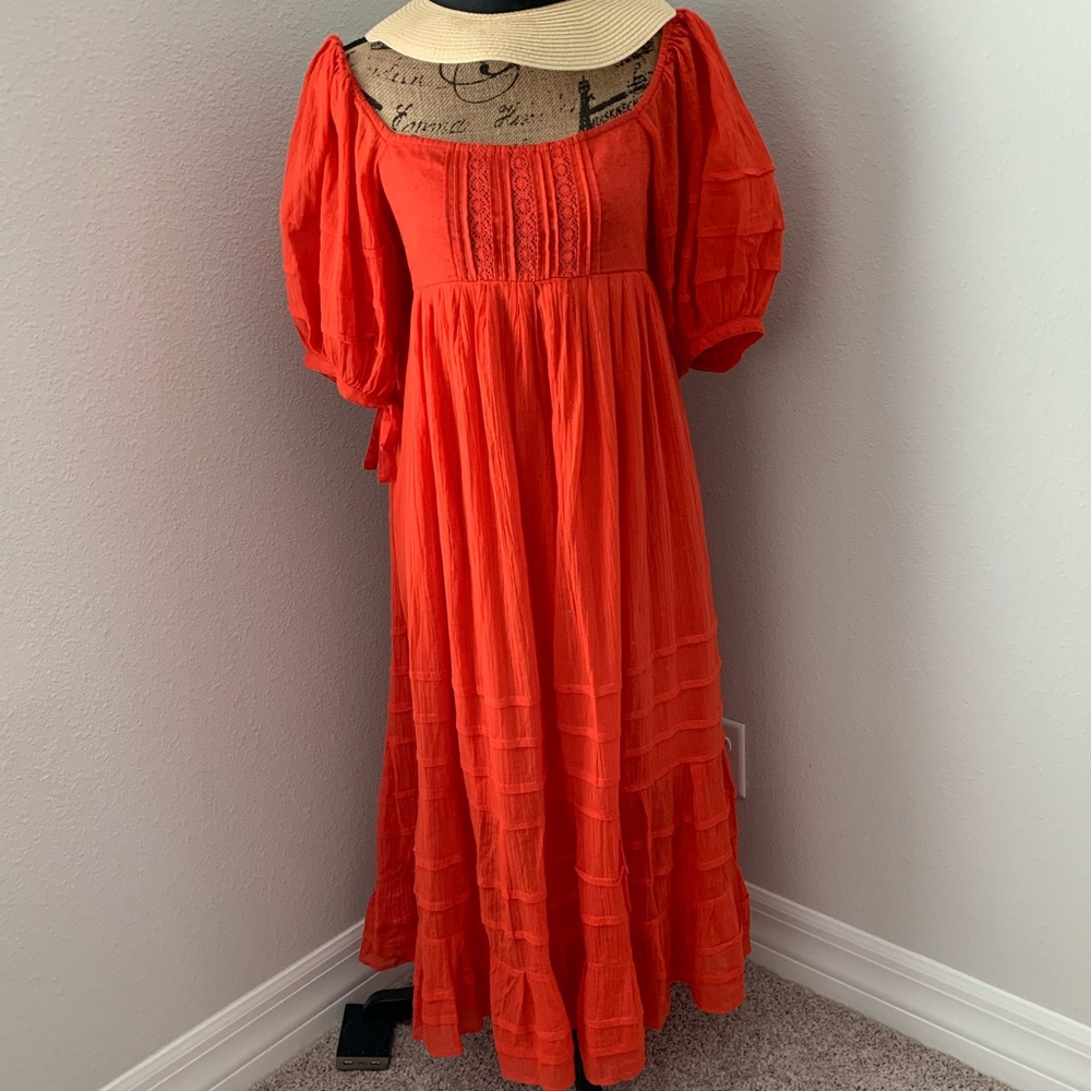 Free people red maxi dress